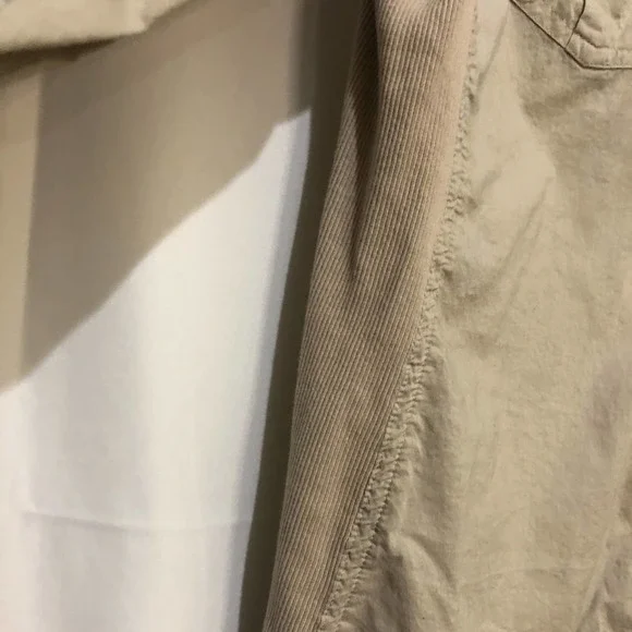 Old Navy Button Up Blouse Tan Stretch Career Large - Picture 5 of 7